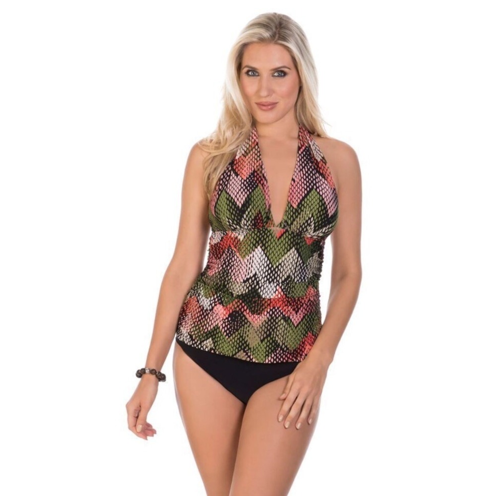 Magicsuit by Miraclesuit Tankini Top Halter Swimsuit 8 Matrix April 6000450